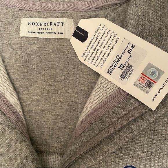 GANNON University Quilted-Detail Sullivan Quarter Zip Pullover , Oxford … - Picture 9 of 12